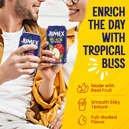11.3oz, 24 Pack Jumex Apple Juice Nectar - Made with Fresh Fruit Puree & Apple Juice Concentrate for Fruit Smoothie