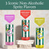 Pack (12-Pack) Saint Spritz Non Alcoholic Drink Variety | Italian Spritz Cans | Amalfi, Sicily & Hugo Flavors |