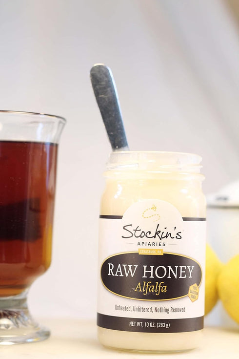 Stockin's Apiaries 35.2 Oz. Raw Alfalfa Honey, Unheated, Unfiltered, & Nutritious