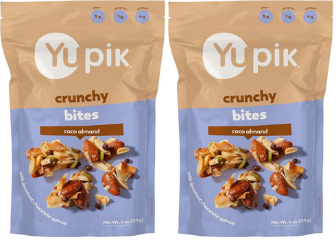 Yupik Coco Almond Crunchy Bites, 4 Oz, Gluten-Free, Kosher, Non-GMO, Maple Glazed