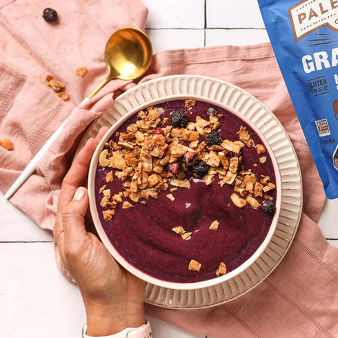 10 Oz (Pack 1) Paleonola Cinnamon Blueberry Grain Free Granola, Resealable Bag of - Grainless Paleo Granola Blended