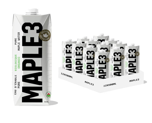 Maple 3 Organic Maple Water, 100% Natural Hydration - 46 Bioactive Compounds,