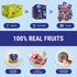 50 Pack, 500g Bob Snail Fruit Roll Ups Natural Fruit Snacks (Blueberry & Raspberry), Vegan, No Added Sugar, Healthy