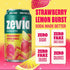 12 oz (6-Pack) Zevia Zero Sugar Soda, Strawberry Lemon Burst, Cans Caffeine Free, Naturally Sweetened, No Calorie Soda