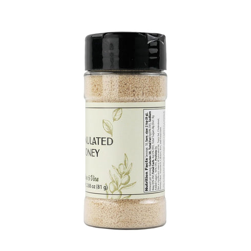 (2.88 Olive & Vine Granulated Honey, Sweet Flavor, For Baking & Beverages, Rich Tradition, Authentic Taste, For Global