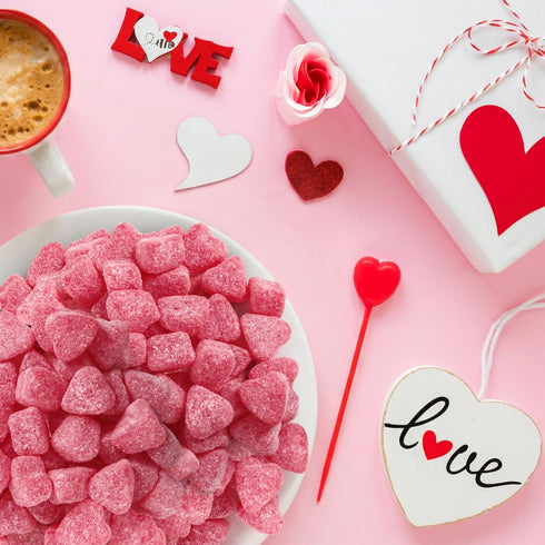 5lb Pack Gummy Valentine Cherry Jelly Hearts Candy, of Valentine's Day Candy Bulk, Ideal Valentines Day Candy