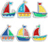 SugarGera Set 18 sailboat of cupcake toppers-with a nautical theme Dessert Decorations for a Boy or Girl's Birthday