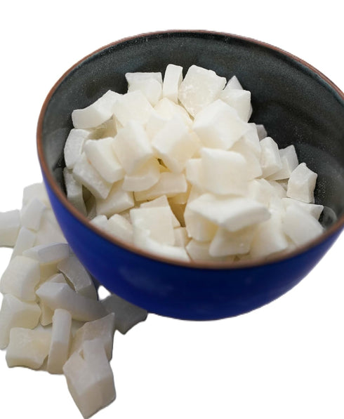 DM Sweets 2 lbs 15mm Dried Coconut Tidbit Chunks - of Fresh Crunchy Dried Coconut Pieces in Resealable Bag to Ensure