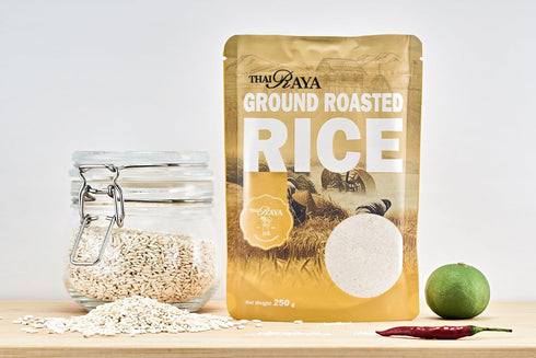 250 8.8 oz ThaiRaya Ground Roasted Rice (Khao kua), grams, Thai food ingredient Laab Namtok zip lock bag easy to store