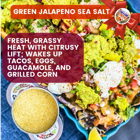 Packaged Set 3 GLP-1 Hot & Spicy Sea Salts: Smoke, Heat, Fire & Flame | Gift of | All Natural, Non GMO Sea Salts |