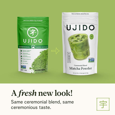 Ujido The Path of Zen Japanese Matcha Green Tea Powder, Ceremonial Blend (2 oz)
