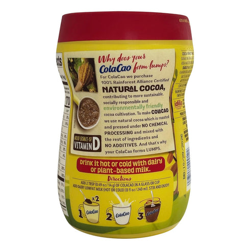 13.8 oz (390 1 PACK. 27 (1) Cola Cao Cocoa Powder Mix g) per unit Colacao chocolate drink mix. Colacao original Espaa.