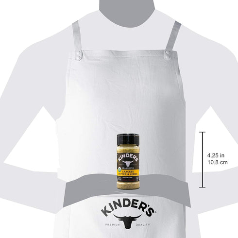 Kinder's Organic Cracked Pepper and Lemon Seasoning, Premium Quality, 3.5 oz, MSG Free, USDA Certified Organic