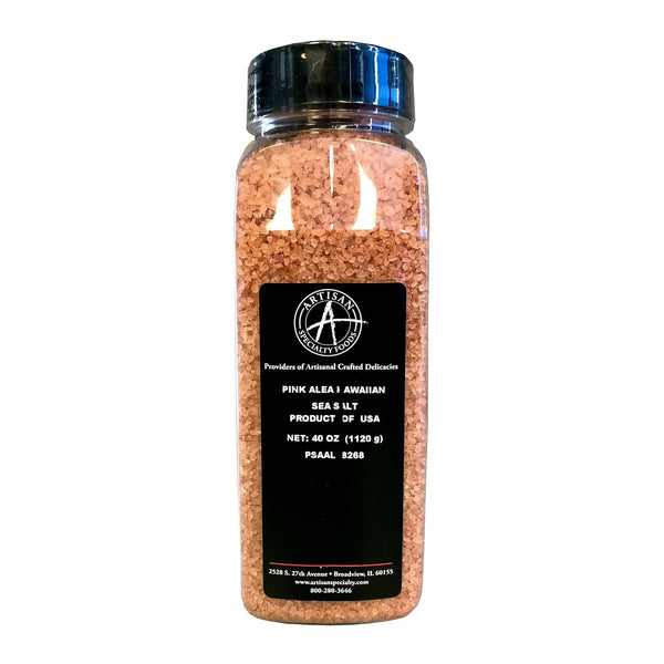 HRVST CHEF'S MARKET Artisan Specialty Pink Alaea Hawaiian Sea Salt, Coarse Grain, 40 Oz, All-Natural