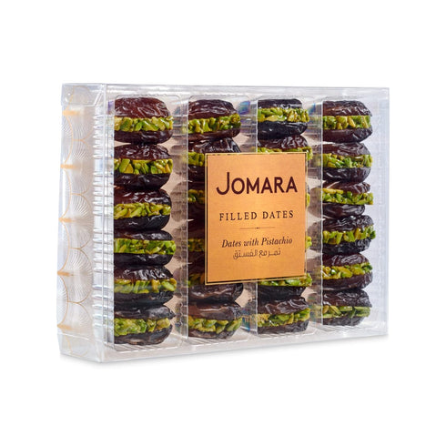 14oz (400g) (Pack 1) Jomara Organic Dates with Pistachio | Healthy Dried Fruit | Fiber and Antioxidants Natural Source