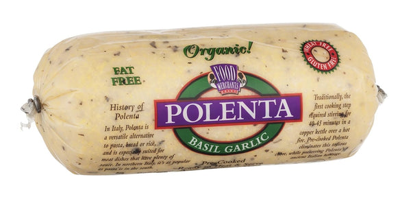 Food Merchants Organic Polenta, Basil Garlic, 18 Ounce (Pack of 12)