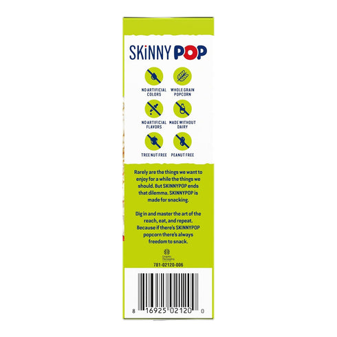 2.8oz, 12 (3 SkinnyPop Popcorn, Sea Salt Microwave, Boxes Bags per Box)