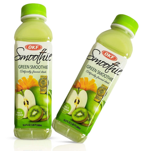 16.9 6 Pack) OKF Smoothie, Multi Vitamin Premium New Drink, Fluid Ounce (Green Smoothie
