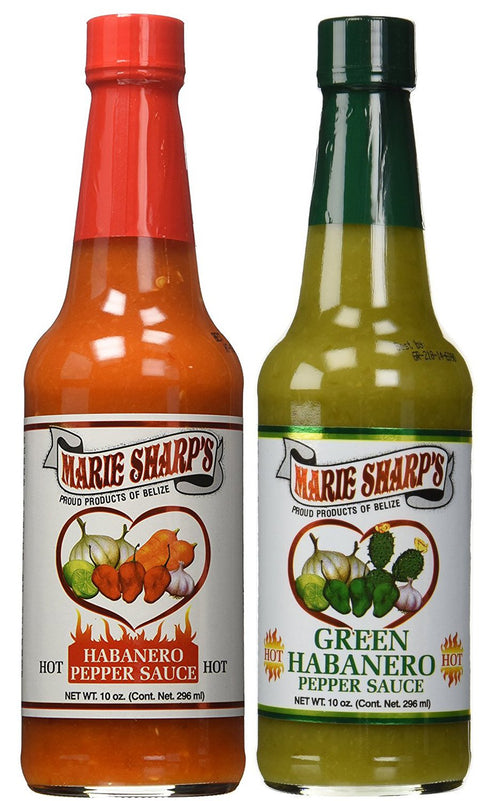 Marie Sharp's HOT and Green Habanero Pepper Sauce, 10oz