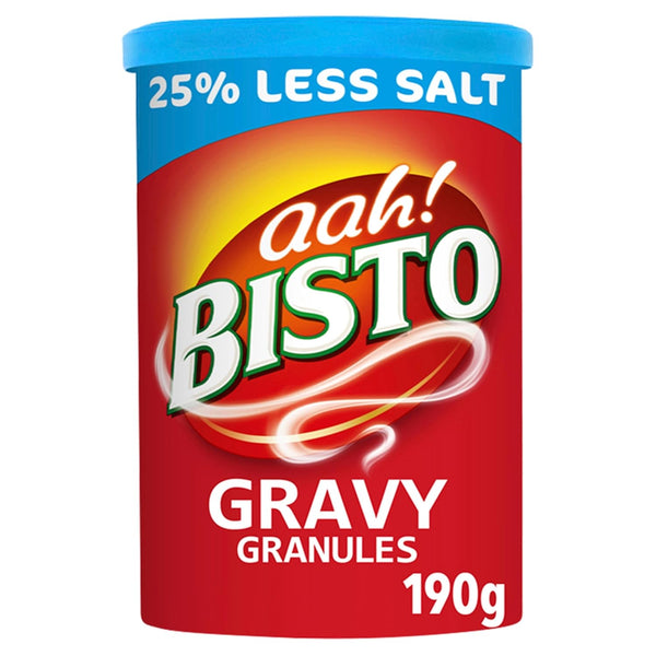Bisto Reduced Salt Beef Gravy Granules, Great with Beef 190 g Drum