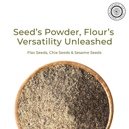 1 lbs (454 Pride of India- Triple Omega Superseed Flour gm) Nutty Earthy Taste Milled in Small Batches | Chia Flax