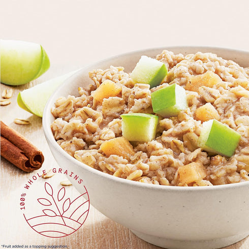 12g 2.11 oz Packets, (6 Pack) Quaker Protein Instant Oatmeal, Apple Cinnamon, Protein per Serving, Whole Grains, No