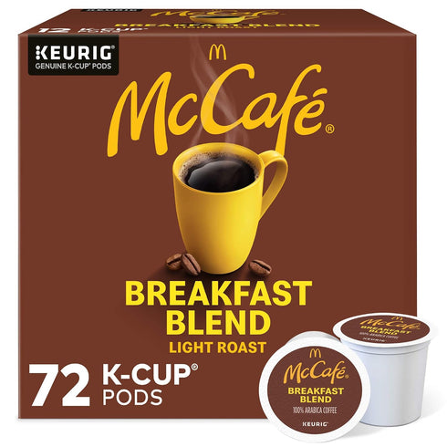 McCafe Breakfast Blend, Single Serve Coffee Keurig K-Cup Pods, Light Roast, 72