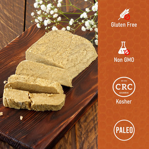 3 Pack 75g OhGoodness! Organic Honey Halva - - Only THREE Simple Ingredients, Melt-in-Mouth Snack & Dessert, Honey