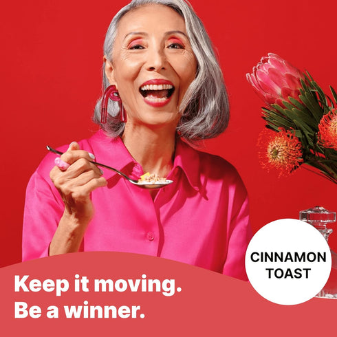 Poop Like A Champion High Fiber Cereal - Cinnamon Toast Flavor | Keto Friendly Low Carb Gluten Free & Healthy |