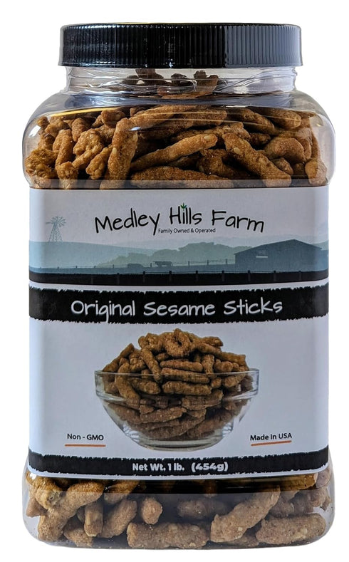 Sesame Sticks Original 1 lb. By Medley Hills Farm in Reusable Container