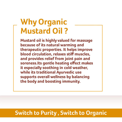 (1 3 Organic Tattva Cold Pressed Mustard Oil Litre) - Fresh Unrefined Organic Mustard Oil for Hair, Skin Care