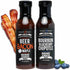 Elijah's Xtreme BBQ Bundle, 12oz bottles - Beer Bacon Maple & Bourbon Blueberry Chipotle Sauces