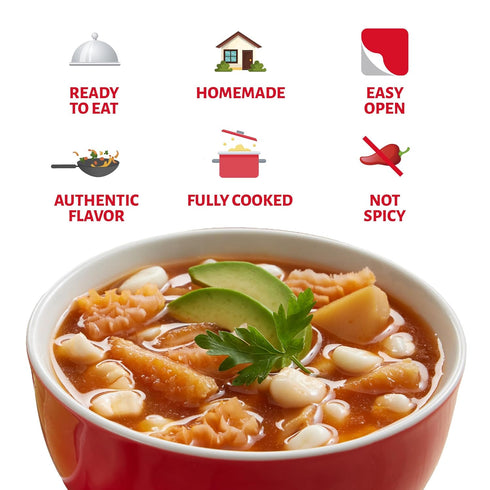25 oz Pack 3 Chata Red Menudo, Beef beef belly Stew with Hominy Corn, Can