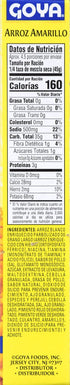 8 Goya Yellow Rice Mix, Spanish Style, Ounce