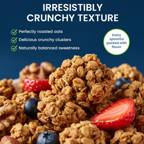 GINA Bio GINA Organic Granola Classic Vegan with toasted oats & seeds- Crunchy granola adds texture & flavor