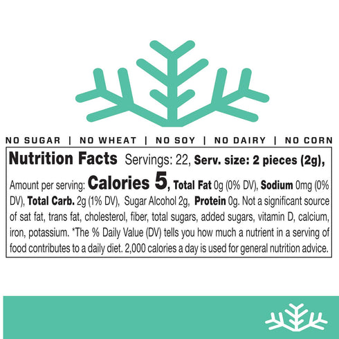 Wintergreen KETO Xylitol Candy Chips (3-Pack) - SNØ 1.5oz Tin - Sugar-Free Candy, Low Carbs, Vegan, Kosher