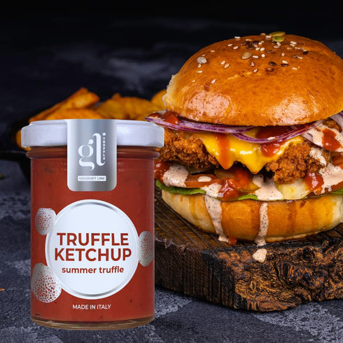 100 (3.5 oz), GL Truffle GOURMET LINE Italian Truffle Ketchup, gm Italian Tomato Ketchup Infused with Black Truffles