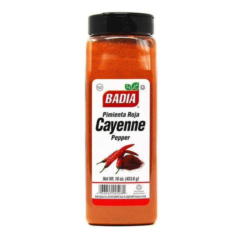 16 oz Badia Ground Cayenne Red Pepper, Bold, Spicy & Vibrant for Meats, Seafood, & Vegetables