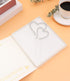 Two Hearts One Love Rhinestone Wedding Cake Topper, Silver, Gift Boxed by LOVENJOY