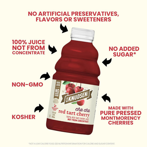 32 oz (Pack 1) R.W. Knudsen Cha Cha Red Tart Cherry Juice, fl