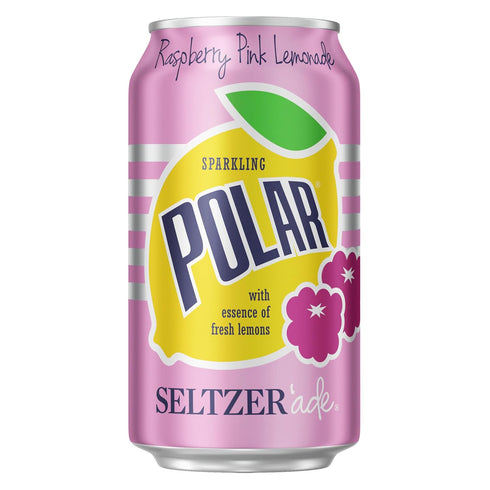 12 oz 8pk Polar Seltzer Raspberry Pink Lemonade, Fl cans