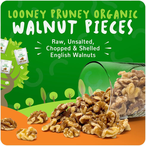 2 Pack (2LBS/16oz Organic Walnuts Unsalted bags) Natural Shelled Walnut Halves & Pieces | Raw Organic Walnuts |