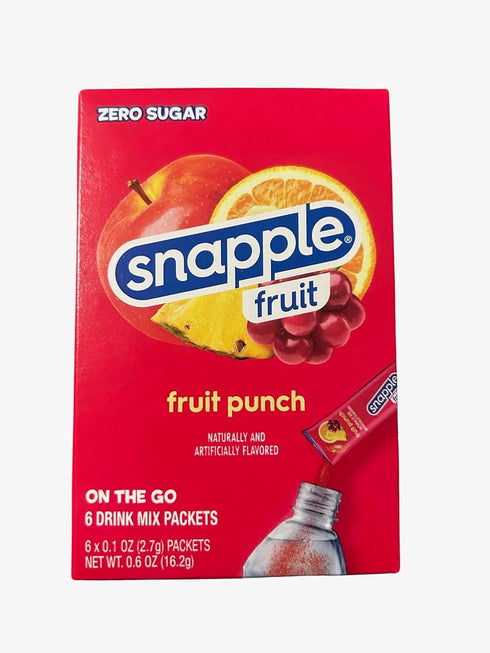 Snapple Fruit Punch Drink Mix- 6 Powder Sticks | Zero Sugar | On-The-Go