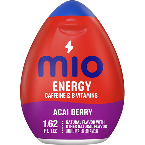 4 Pack, (Pack 4). Mio Energy Water Enhancement Flavor Variety Strawberry Pineapple Smash, Tropical Fusion, Acai Berry