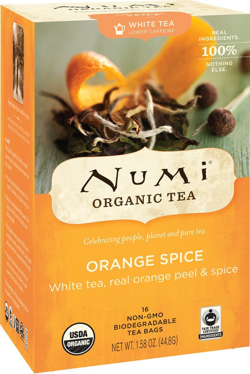 Numi Tea Organic Orange Spice White Tea, 3x16 bag