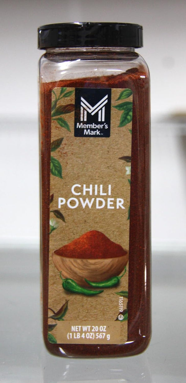 GENERIC Chili Powder, 20 oz, Containing an Array of Spices Including Salt, Garlic, and Chili Peppers