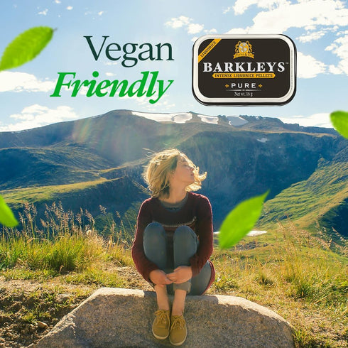 Barkleys Black Licorice Candy, Gluten Free Licorice Pellets, Vegan Black Licorice Intense (1 Can x 16 gr.)