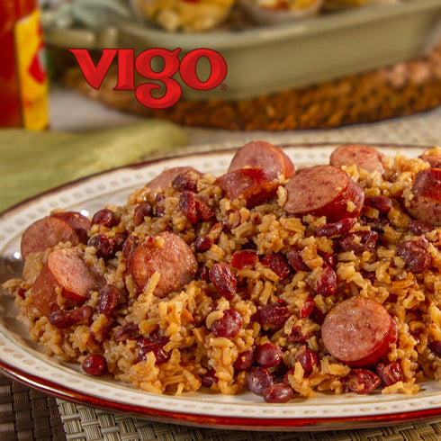 8oz Pack 1) Vigo Authentic Red Beans & Rice, Low Fat, (Red Beans & Rice