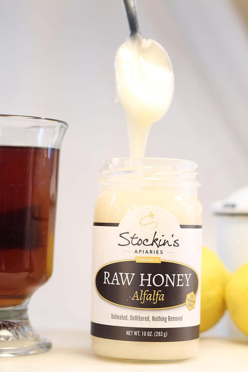 Stockin's Apiaries 35.2 Oz. Raw Alfalfa Honey, Unheated, Unfiltered, & Nutritious