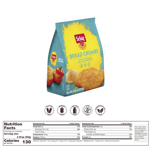 Schar Gluten Free Bread Crumbs, Net Wt. 8.8 oz.